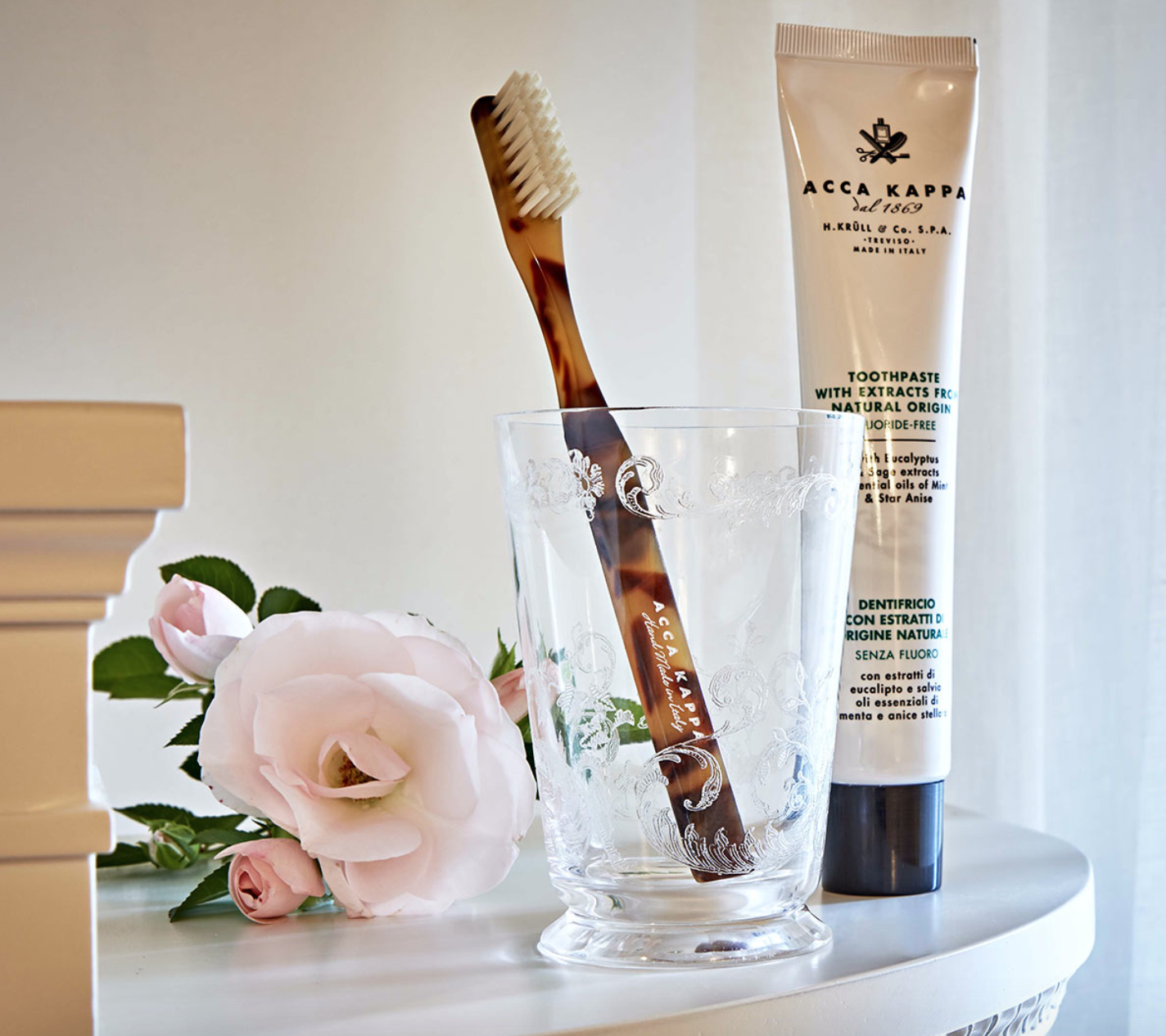 ACCA KAPPA - Historical Collection - Zubní kartáček  - Měkký - černo-bílá